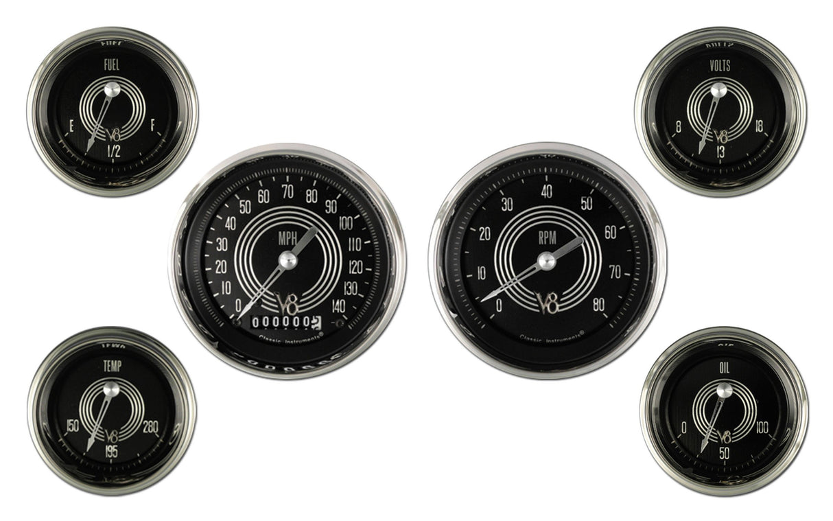 Classic Instruments V8 Speedster Six Gauge Set | Classic Instruments