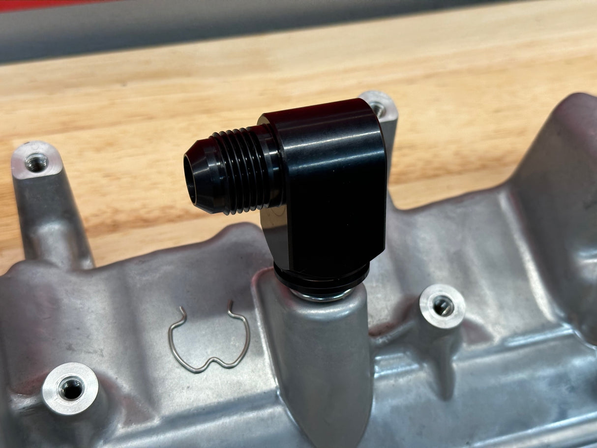 Gen V LT 90 Degree Valve Cover 10 AN Fitting Quick Connect LT1 LT4 L83 L86 L8T