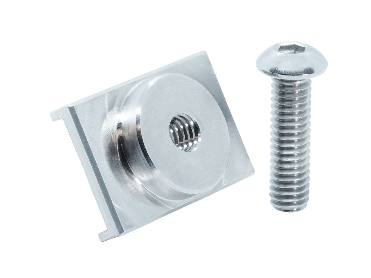 Saddle Flange - Threaded Bung with 5/16 Bolt - Aluminum - Stainless - Steel