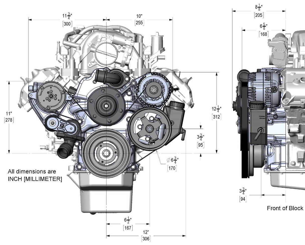 Holley Gen 3 Hemi Accessory Drive System Mid Mount VVT