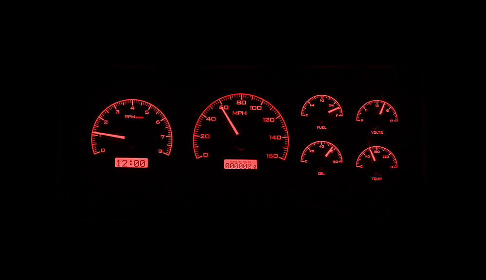 Dakota Digital VHX Gauges for 1995- 98 Full-size, 1995- 00 SUV & HD Pickup Chevy/ GMC - VHX-95C-PU