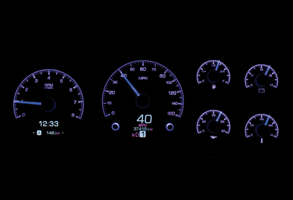 Dakota Digital HDX Gauges for 1995- 98 Full-size, 1995- 00 SUV & HD Pickup Chevy/ GMC - HDX-95C-PU