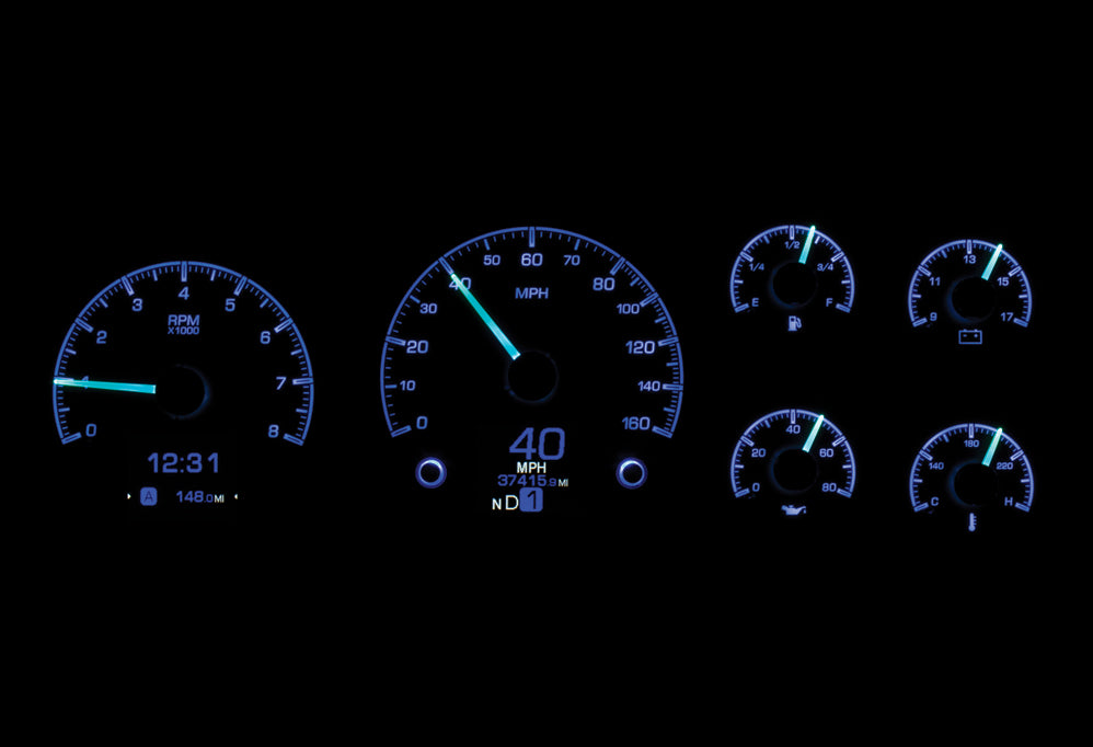 Dakota Digital HDX Gauges for 1995- 98 Full-size, 1995- 00 SUV & HD Pickup Chevy/ GMC - HDX-95C-PU