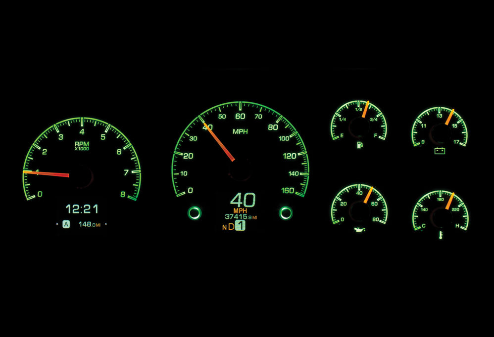 Dakota Digital HDX Gauges for 1995- 98 Full-size, 1995- 00 SUV & HD Pickup Chevy/ GMC - HDX-95C-PU