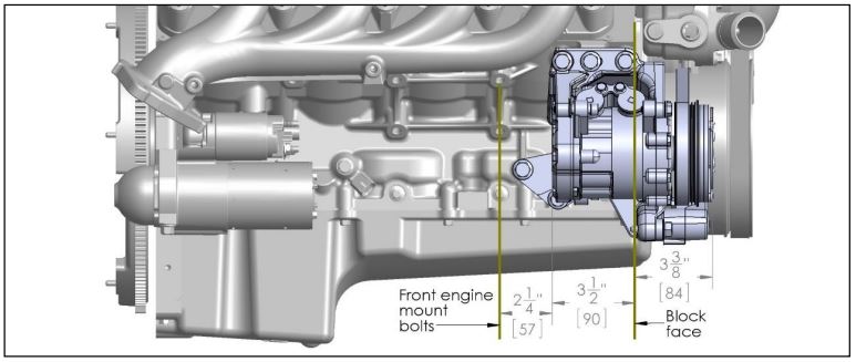 Holley LSA Accessory Drive w/Low Mount AC - Serpentine Belt
