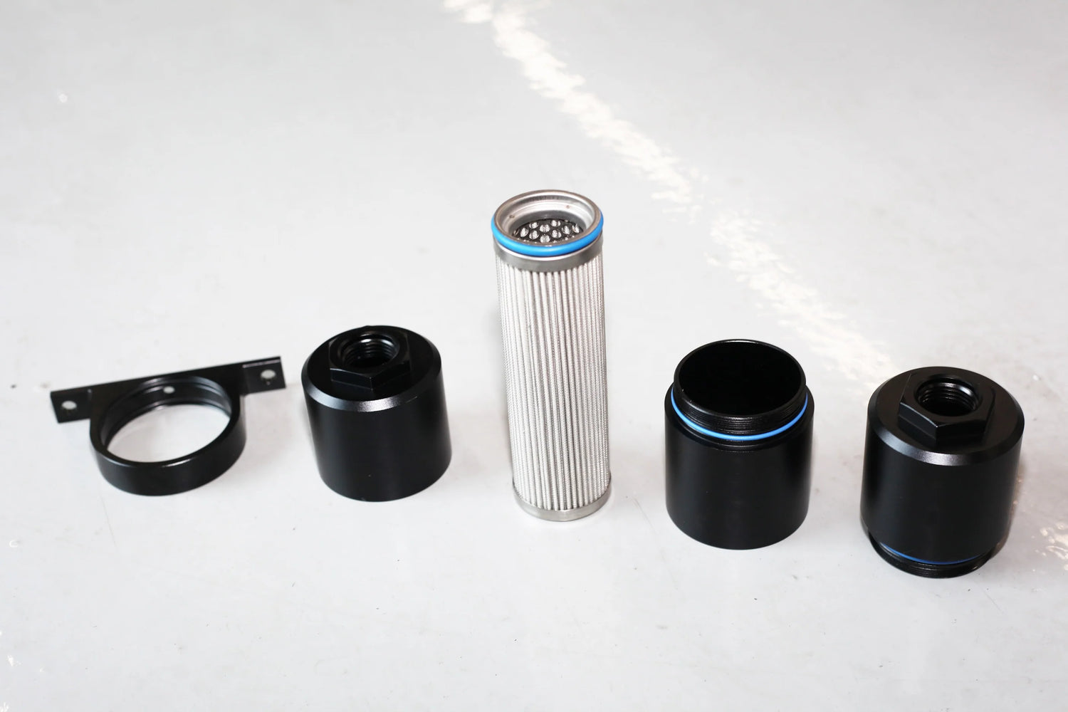 Billet Inline Fuel Filter by DSX - 12 Micron - AN - Post