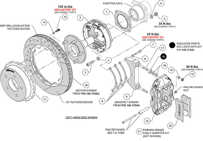 Wilwood 12.88" 6-Piston Superlite Rear Brake Kit for 88-98 OBS Chevy GMC Trucks 140-17542