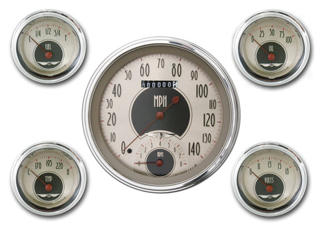 Classic Instruments American Nickel 5 Gauge Set | Classic Instruments