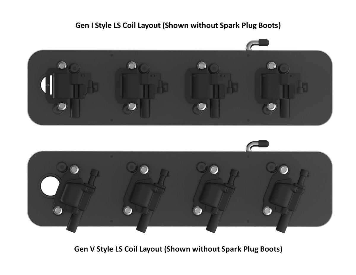 Pontiac Style 2-piece LS Valve Covers by Holley - Black 241-192