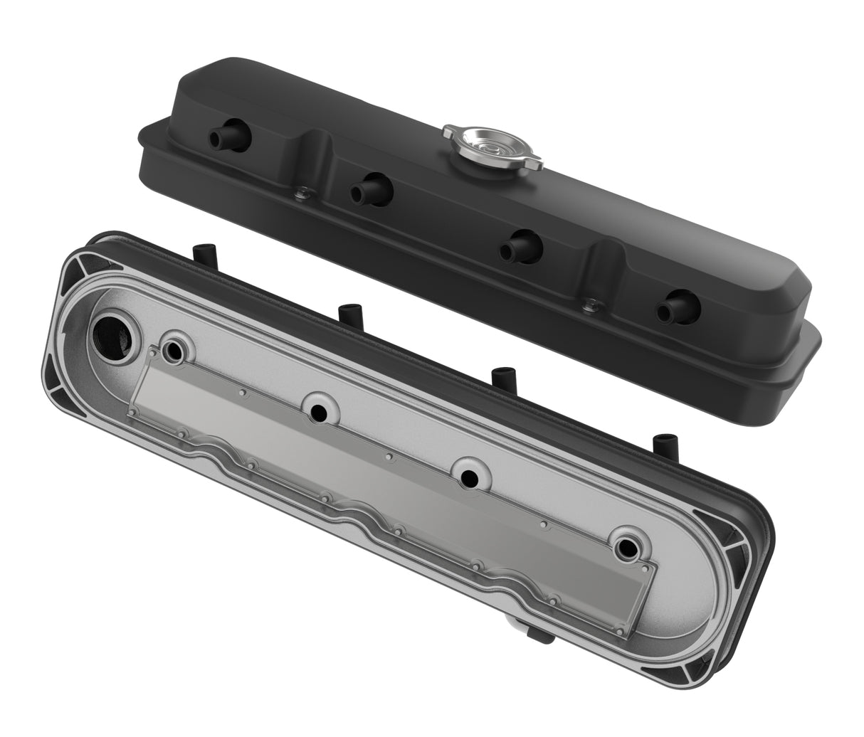 Pontiac Style 2-piece LS Valve Covers by Holley - Black 241-192
