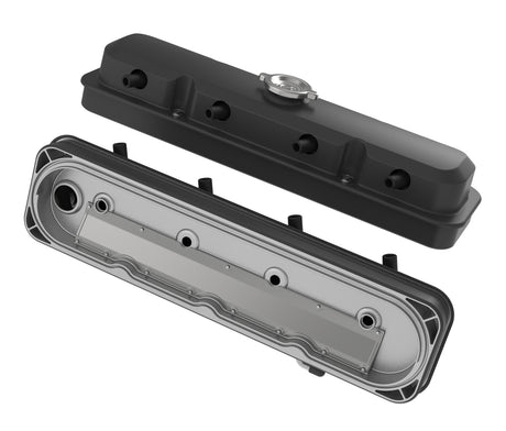 Pontiac Style 2-piece LS Valve Covers by Holley - Black 241-192
