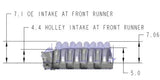 Holley Godzilla 7.3L Cast Intake Manifold - Ford - Low Profile 300-900