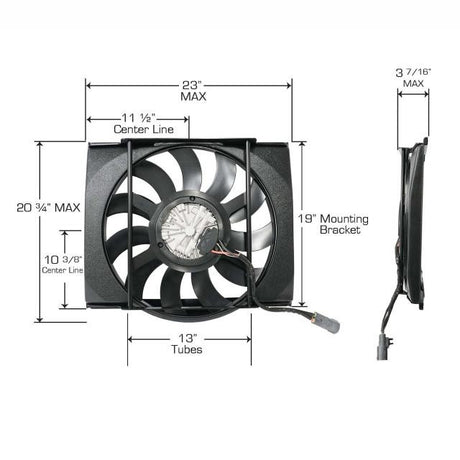 Monster 1967-69 Camaro 19 Inch 850W CustomFit Brushless Fan Kit - 371253