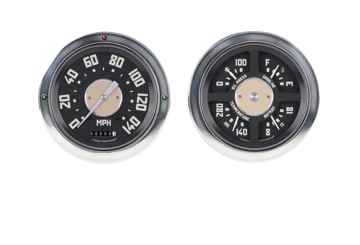 Classic Instruments 1954-55 Chevy Truck Package 4-5/8" Speedometer & Quad | Classic Instruments