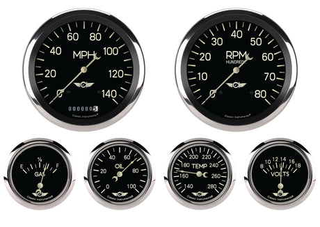 Classic Instruments Classic Series Six Gauge Set, 4-5/8" | Classic Instruments