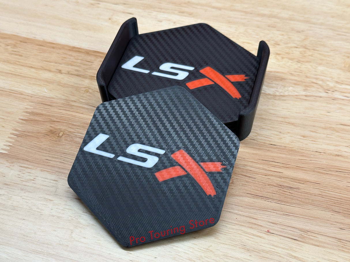 LSX Coaster Set - 3D Carbon Style