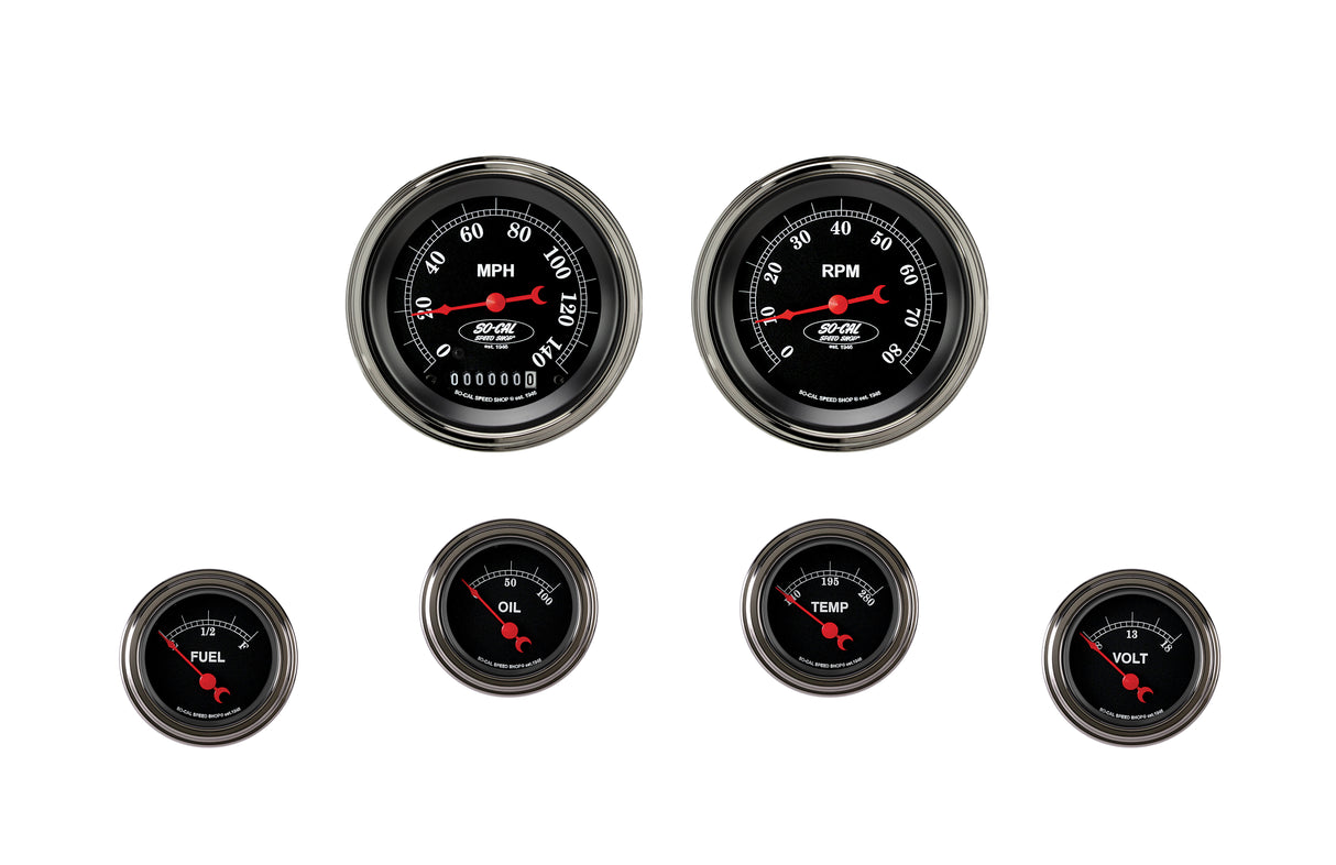Classic Instruments So-Cal Series 6 Gauge Set | Classic Instruments