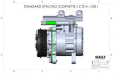 LS Low-Mount A/C Compressor Kit by Sikky