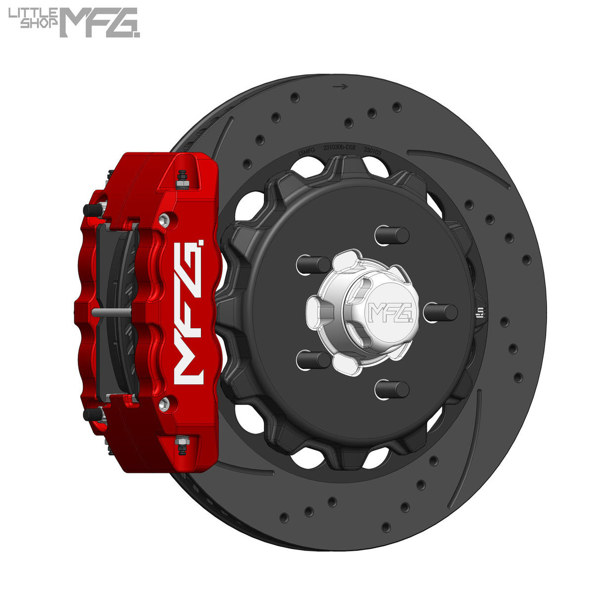 GM AFX Front 14" 6-Piston Big Brake Kit (for Wilwood AFX ProSpindles) Camaro Chevelle Nova by LSMFG
