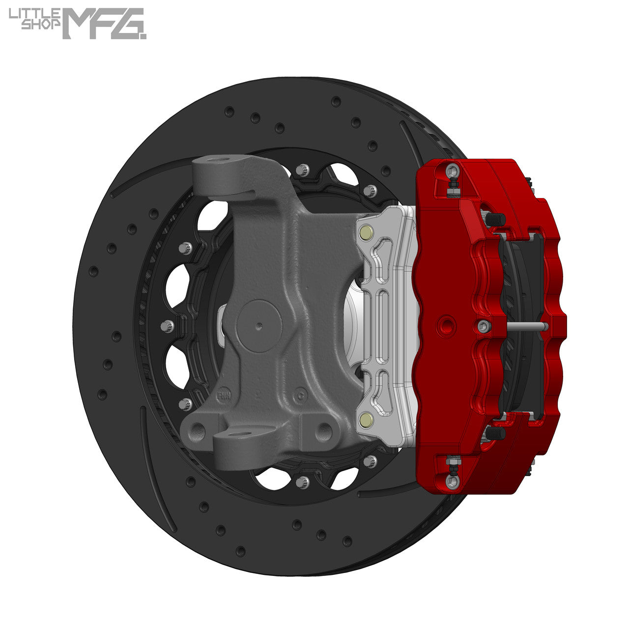 GM AFX Front 16" 6-Piston Big Brake Kit (for Wilwood AFX ProSpindles) Camaro Chevelle Nova by LSMFG