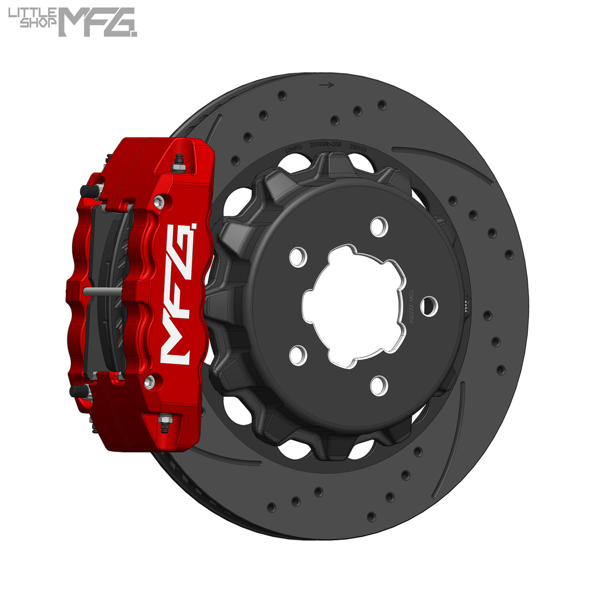 GM 60-87 C10 Rear 14" 4-piston Big Brake Kit 12 Bolt by LSMFG