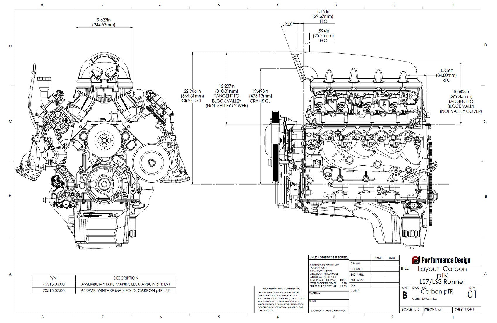 Performance Design pTR Carbon Fiber Intake Manifold - LS3 LS7 – Pro ...