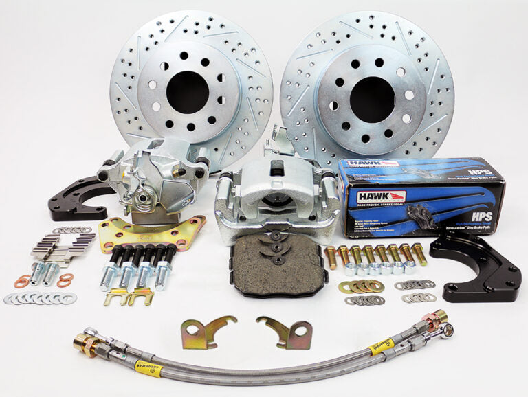 10 & 12 Bolt Car GM Rear Disc Brake Conversion Kit - 11" Rotor C Clip