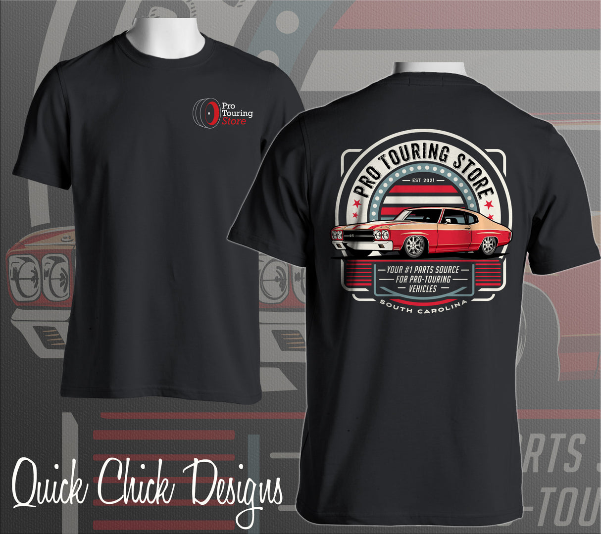 Pro Touring Store T-Shirt - 70 Chevelle Vintage Style