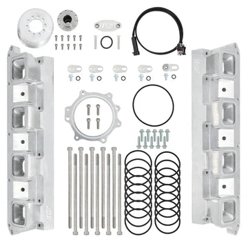 Hellcat Supercharger to LS Rectangle Port Head Adapter Kit LS3
