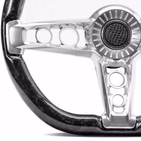 Carbon Fiber & Billet Steering Wheel - Patriarc - by Ring Brothers