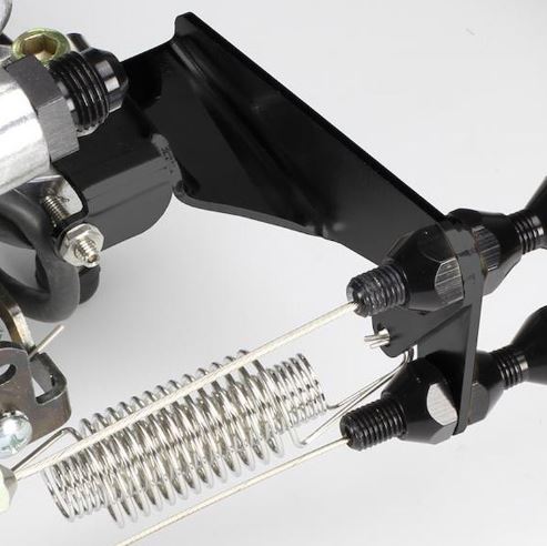 Lokar Throttle Cable & Kickdown Bracket for Holley Sniper 1 Systems - Stainless