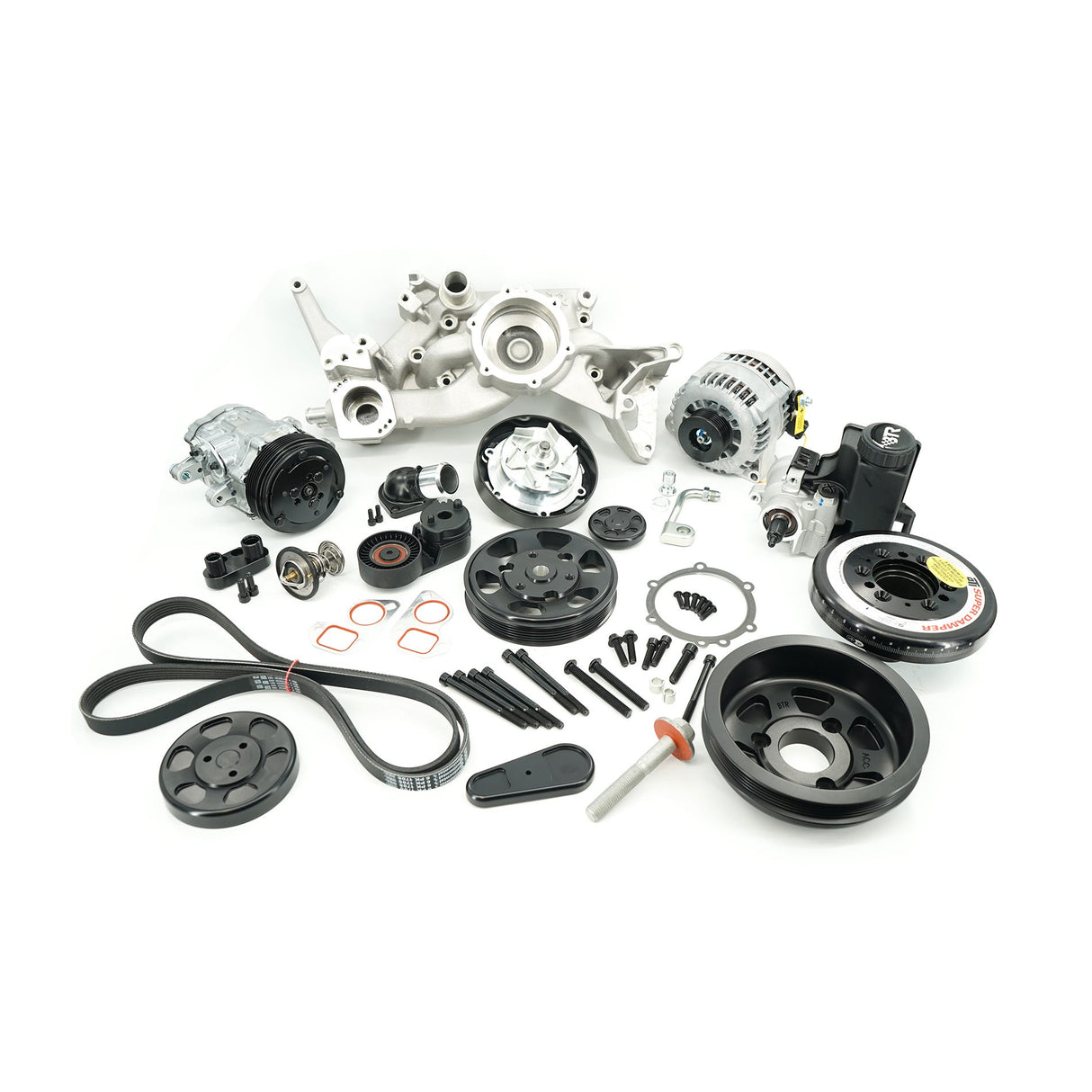 BTR Hyperdrive LS Accessory Drive - LS1 LS2 LS3 LS6 LS Serpentine Mid Mount