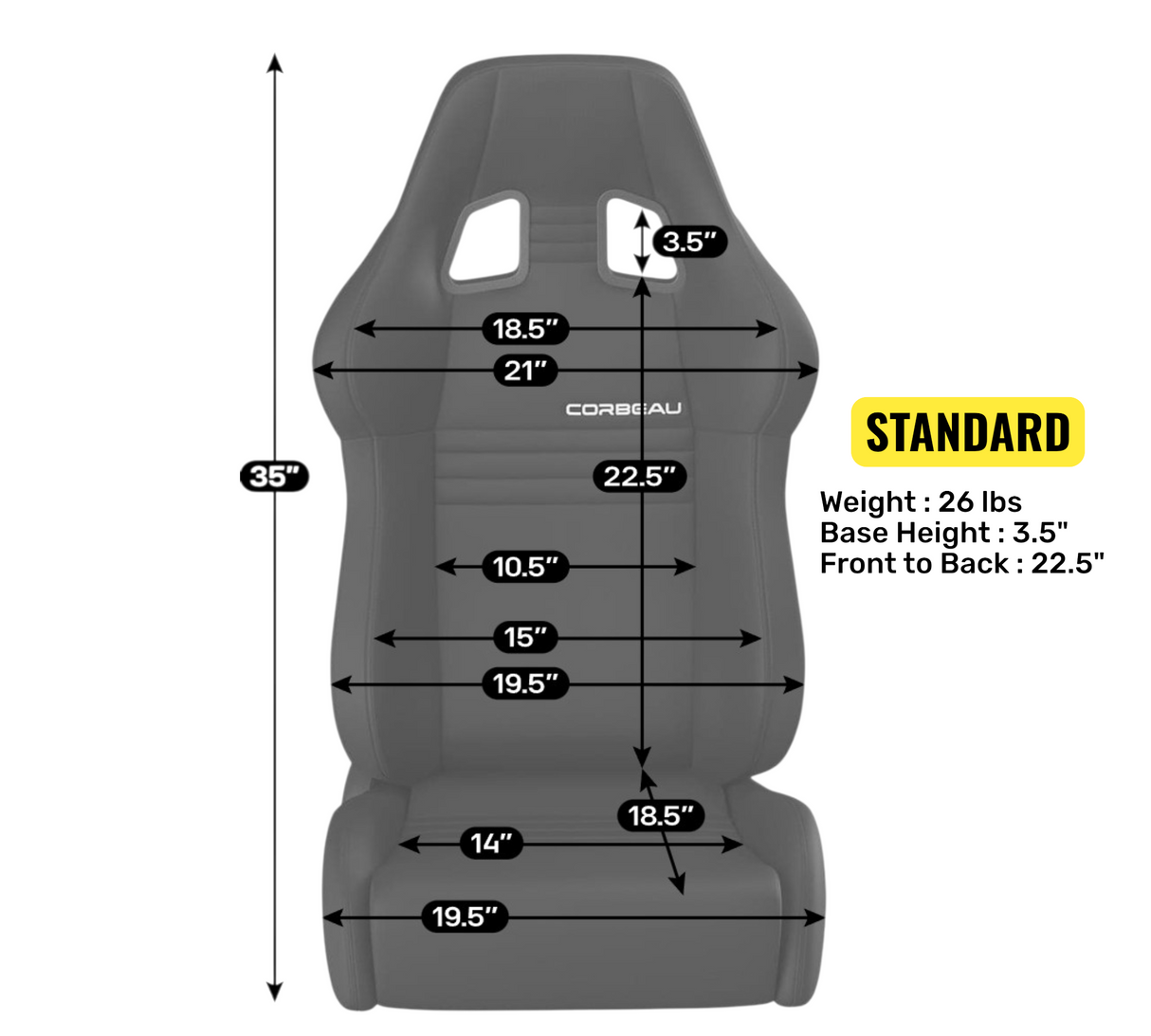 Corbeau A4 Seat - Reclining