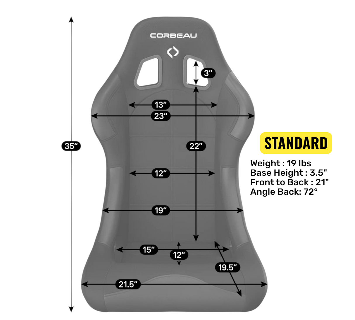 Corbeau Forza Seat - Fixed Back