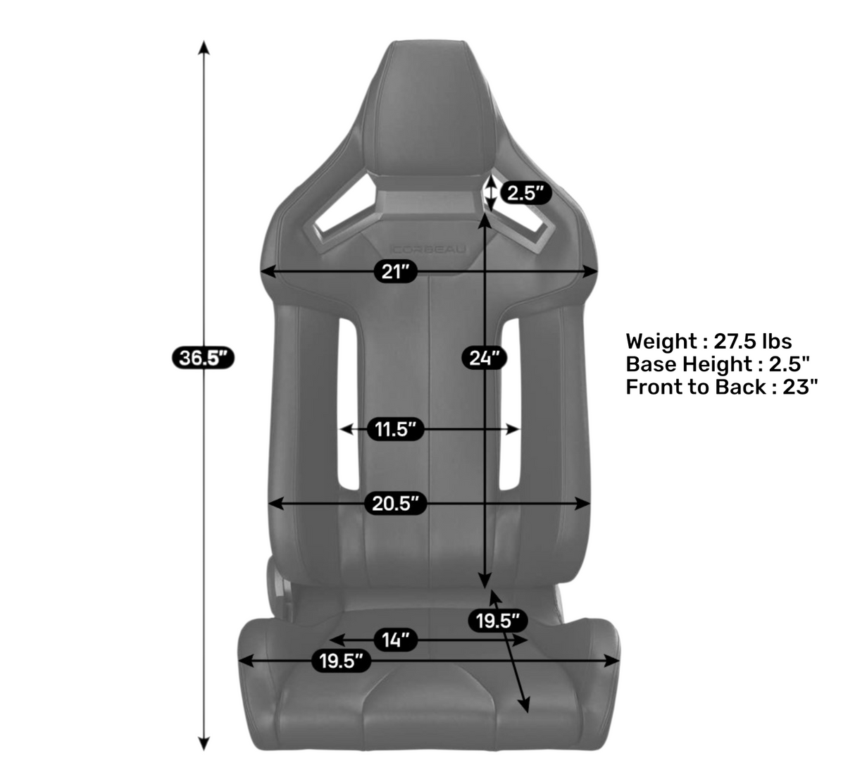 Corbeau FXR Seat - Reclining