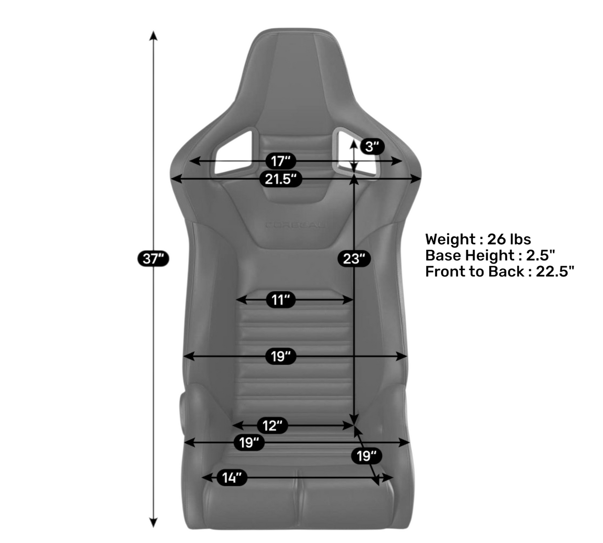 Corbeau RRB Seat - Reclining
