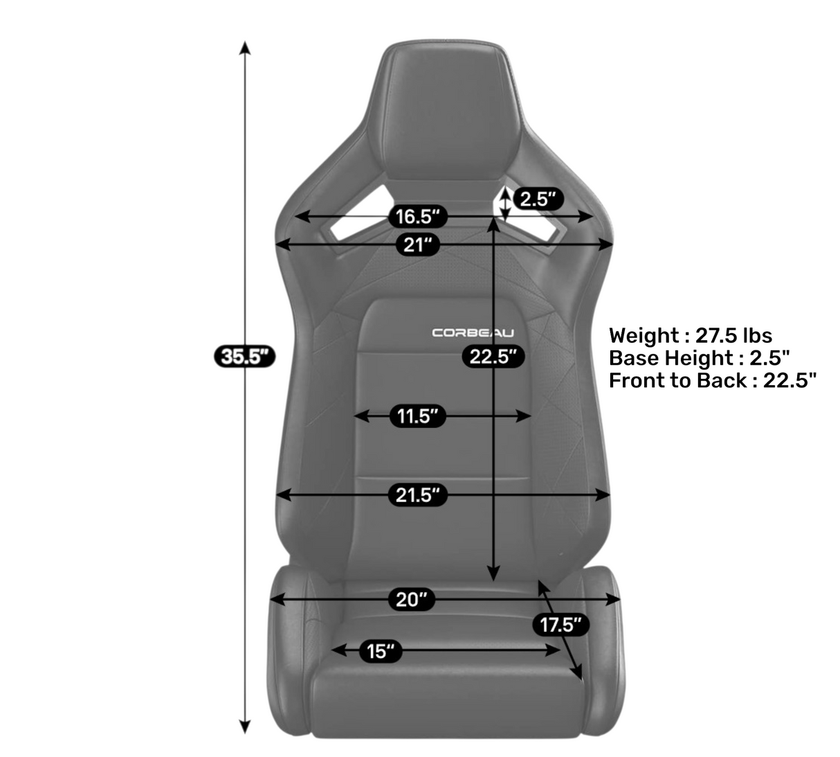 Corbeau RRX Seat - Reclining