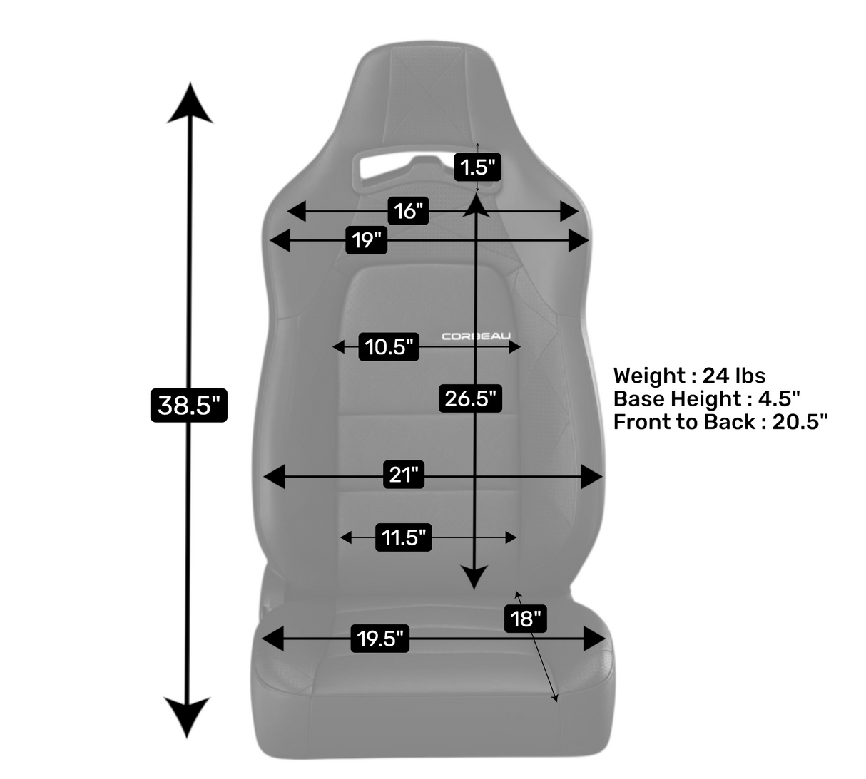 Corbeau Trailcat Seat - Reclining