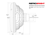 Holley RetroBright LED Headlights - 7" Round - Classic