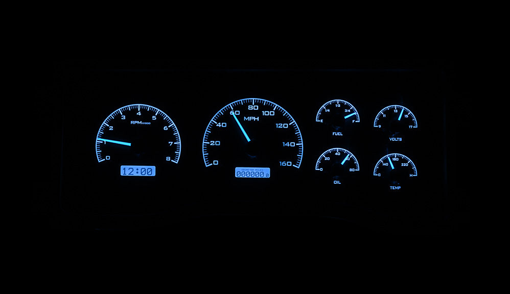 Dakota Digital VHX Gauges for 1995- 98 Full-size, 1995- 00 SUV & HD Pickup Chevy/ GMC - VHX-95C-PU