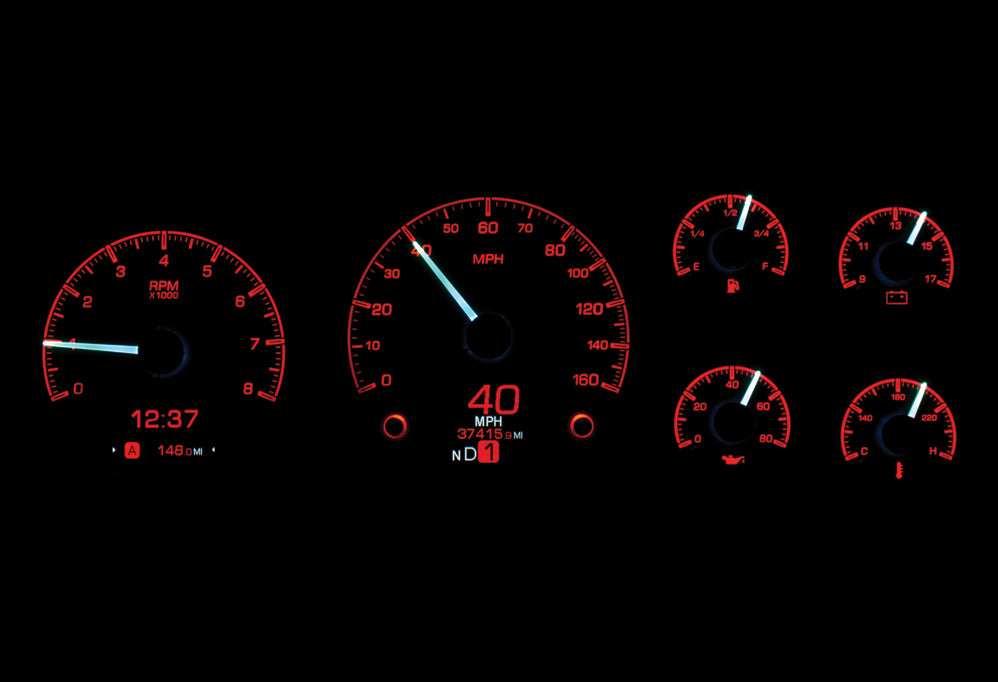 Dakota Digital HDX Gauges for 1995- 98 Full-size, 1995- 00 SUV & HD Pickup Chevy/ GMC - HDX-95C-PU