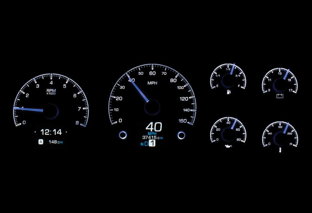 Dakota Digital HDX Gauges for 1995- 98 Full-size, 1995- 00 SUV & HD Pickup Chevy/ GMC - HDX-95C-PU