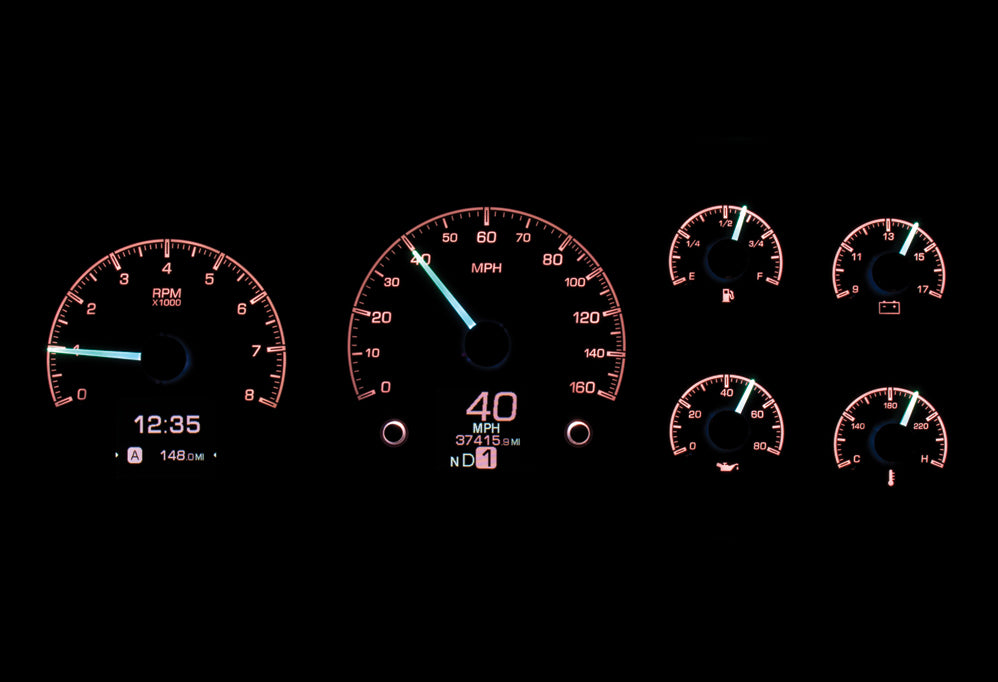Dakota Digital HDX Gauges for 1995- 98 Full-size, 1995- 00 SUV & HD Pickup Chevy/ GMC - HDX-95C-PU