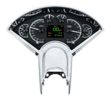 Dakota Digital HDX Gauges for 1955- 56 Chevy Car - HDX-55C showing the Black Alloy background.