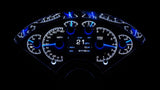 Dakota Digital HDX Gauges for 1955- 56 Chevy Car - HDX-55C illuminated in the Ice White theme.