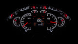 Dakota Digital HDX Gauges for 1955- 56 Chevy Car - HDX-55C illuminated in the White Hot theme.