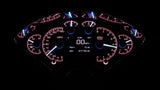 Dakota Digital HDX Gauges for 1955- 56 Chevy Car - HDX-55C illuminated in the Wild Rose theme.