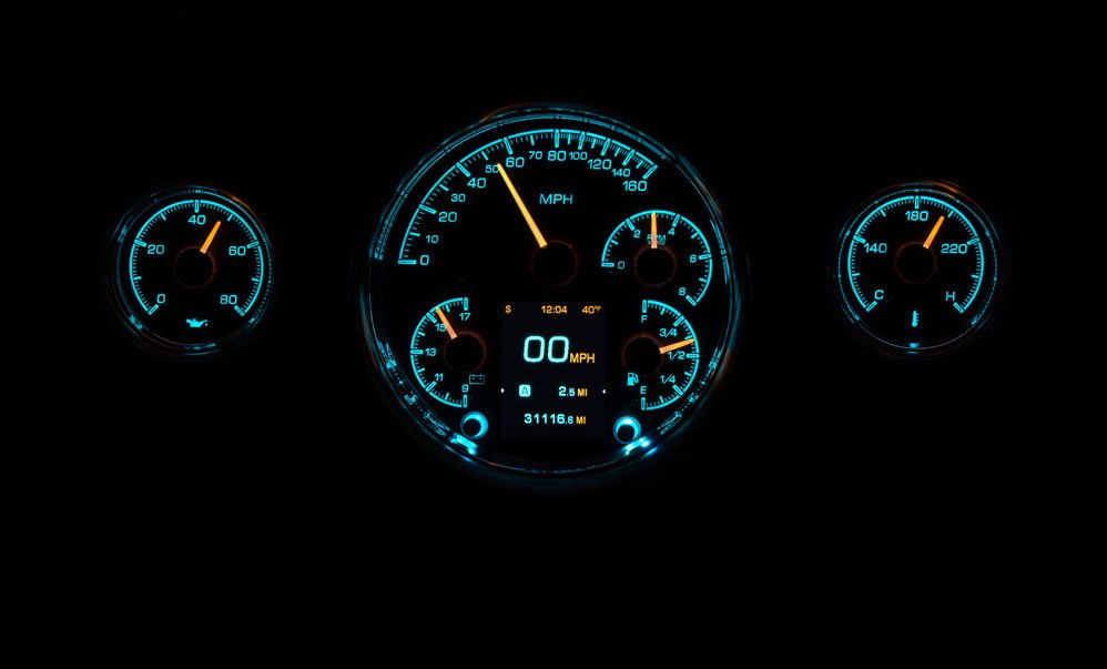 Dakota Digital HDX Gauges for 1957 Chevy Car - HDX-57C