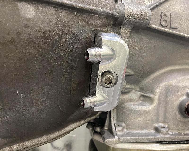 Low Profile transmission cooler manifold adapter 6L80e 6L90e 8L90e 10L80e 10L90e