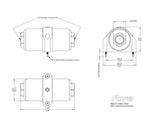 Billet Fuel Filter by Fore Innovations - 10 micron - 88mm - AN